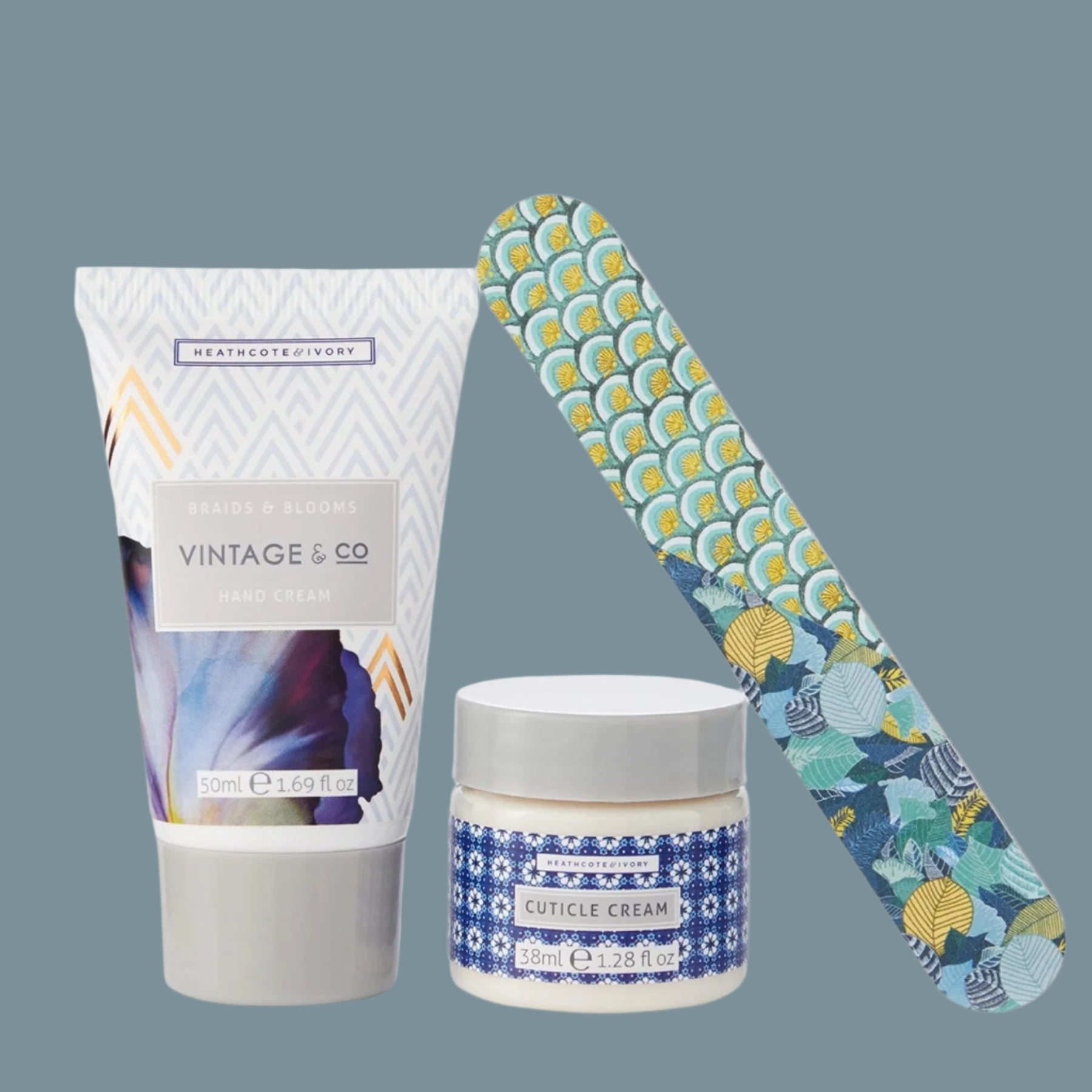 Vintage & Co. Braids and Blooms Nail Care Set - FG5816 - Uneeka